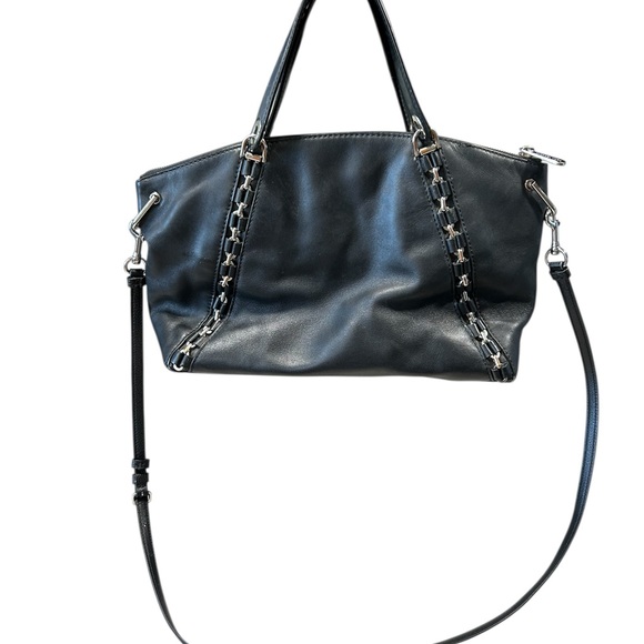 Michael Kors Sadie Satchel Tote Lg Soho Designer Leather Moto Convertible READ - Picture 2 of 10